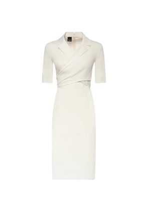 PINKO wrap-style notch-lapel dress - White