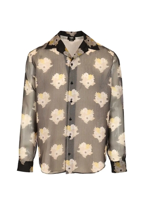 FENDI Fendi Bouquet floral-print shirt - Black
