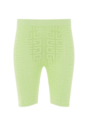 Givenchy 4G-pattern ribbed shorts - Green