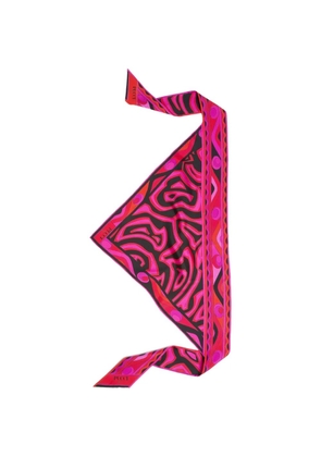 PUCCI Labirinto-print silk triangle scarf - Black