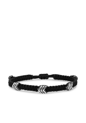 David Yurman sterling silver woven onyx bracelet