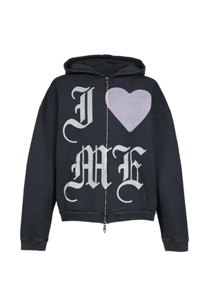 JUN/NAKAYAMA Motor graphic-print zip-up hoodie - Black