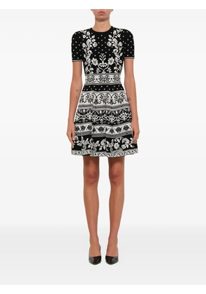 Alexander McQueen floral-print mini dress - Black