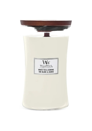 WoodWick hourglass-shape candle - White