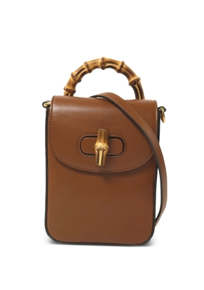 Gucci Pre-Owned GHW GG Bamboo calfskin tote bag - Brown
