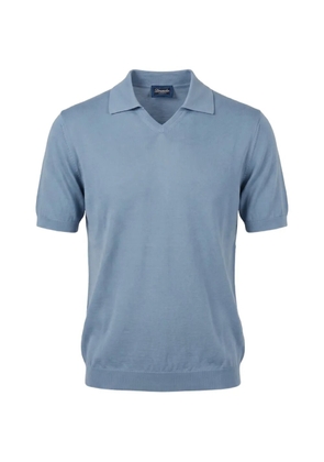 Drumohr V-neck short-sleeved sweater - Blue