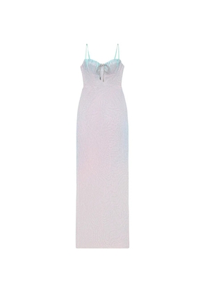 AREA crystal-embellished maxi dress - Green