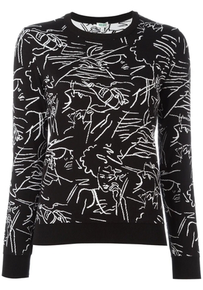 Kenzo sketch print jumper - Black