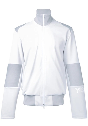 Y-3 arm logo zipped sweatshirt - White