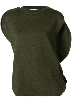 JW Anderson asymmetric knitted top - Green