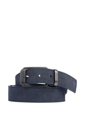 PIQUADRO suede prong-buckle belt - Blue