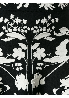 Alexander McQueen floral-motif A-line mini skirt - Black