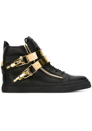 Giuseppe Zanotti 'Skylar' detail hi-top sneakers - Black
