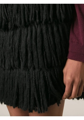 Lanvin fringed mini skirt - Black