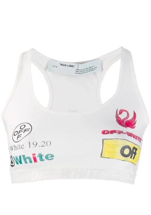 Off-White logo print bralette top