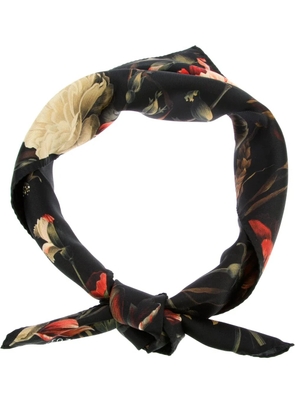 Givenchy floral silk scarf - Black