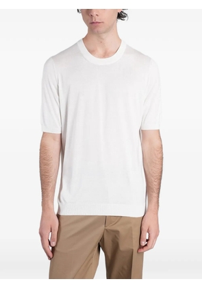 Tagliatore Josh ribbed-trim T-shirt - White