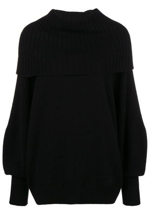 Givenchy foldover rib knit sweater - Black