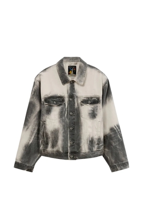 KidSuper White Washed Doves denim jacket - Grey