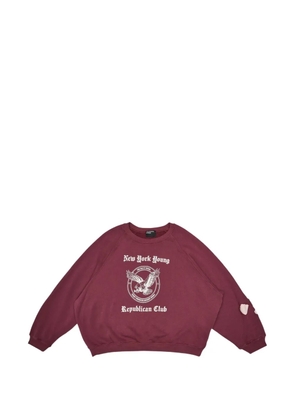 Enfants Riches Déprimés logo-print distressed sweater - Red