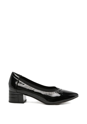LINDA BAUMANN patent-finish block-heel pumps - Black