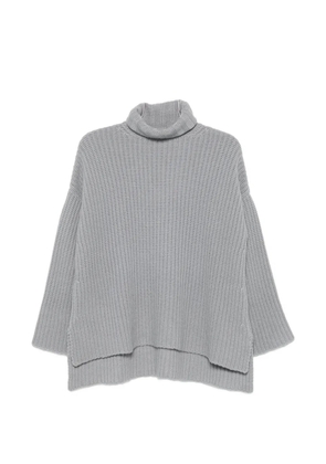 La Julie Cashmere ribbed-knit roll-neck sweater - Grey