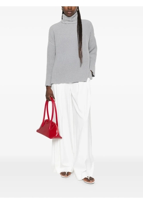 La Julie Cashmere ribbed-knit roll-neck sweater - Grey
