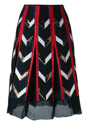 PUCCI sheer detailing A-line skirt - Black