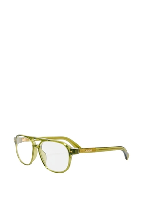 Jacquemus double-bridge pilot-frame glasses - Green