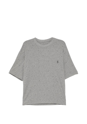 CROQUIS polka-dot embroidered T-shirt - Grey