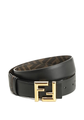 FENDI FF Rounded reversible belt - Black