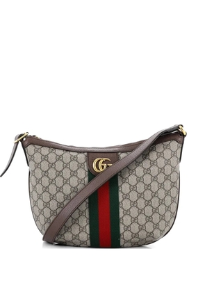 Gucci Pre-Owned Ophidia Half Moon Hobo GG Coated Canvas Small crossbody bag - Brown