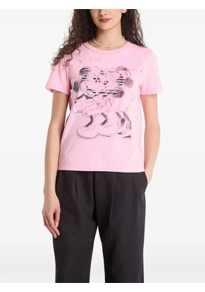 Desigual heart-print short-sleeve T-shirt - Pink
