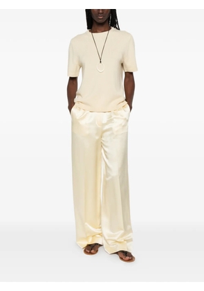 Soft Goat wide-leg silk-blend trousers - Yellow