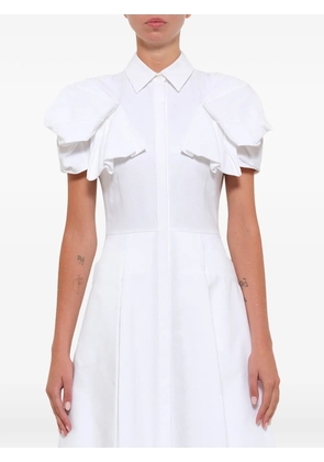 Alexander McQueen bow sleeve shirt dress - White