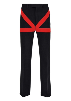 Ferragamo graphic-print tailored trousers - Black