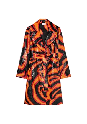 PUCCI Labirinto-print trench coat - Black