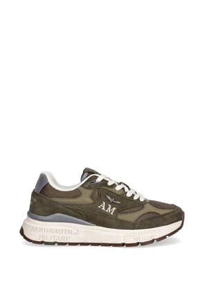 Aeronautica Militare logo-plaque panelled sneakers - Green