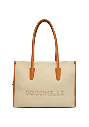 Coccinelle Myrtha embossed tote bag - Neutrals