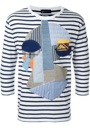 Junya Watanabe MAN Junya Watanabe Comme Des Garçons Man x Saint James striped T-shirt - Blue