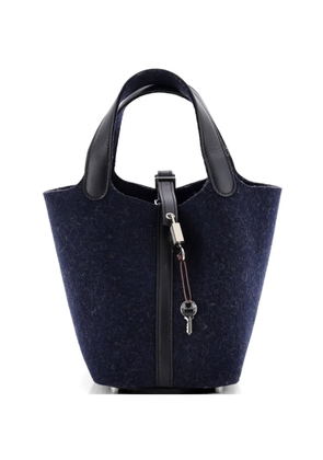 Hermès Pre-Owned Picotin Lock Bag Felt with Leather PM bucket bag - Black