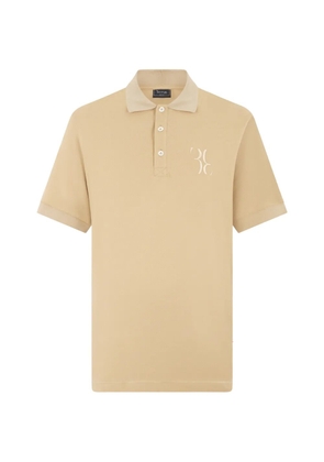 Billionaire logo-embroidered polo shirt - Neutrals