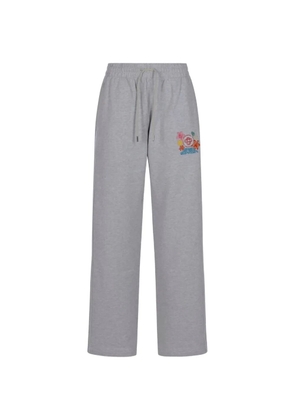 Casablanca embroidered-logo drawstring cotton track pants - Grey