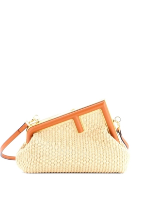 Fendi Pre-Owned First Bag Raffia Small shoulder bag - Neutrals