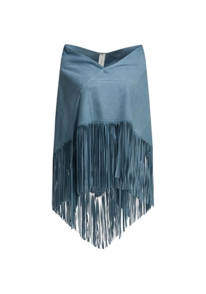 FURLING BY GIANI fringed suede scarf - Blue