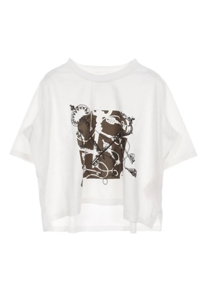 Hermès Pre-Owned 2020s graphic-print cotton T-shirt - White