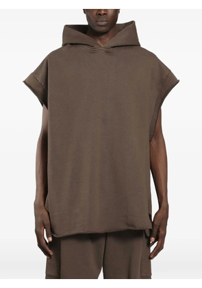 Roadless sleeveless jersey hoodie - Brown