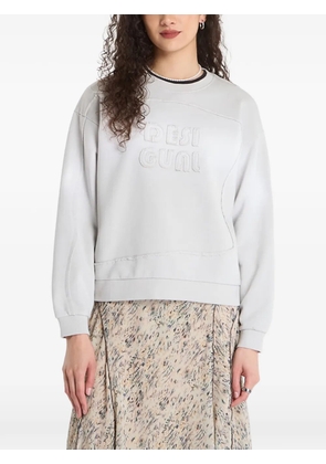 Desigual logo-embroidered sweatshirt - Neutrals