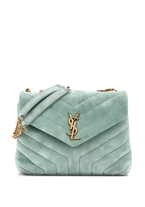 Saint Laurent Pre-Owned Loulou Matelasse Chevron Suede Small shoulder bag - Green