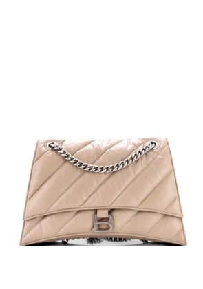 Balenciaga Pre-Owned Crush Chain Flap Bag Quilted Crushed Calfskin Medium shoulder bag - Neutrals